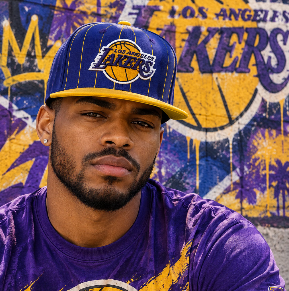 *Los Angeles Lakers* Snapback hats by Mitchell & Ness (Sun Damage)