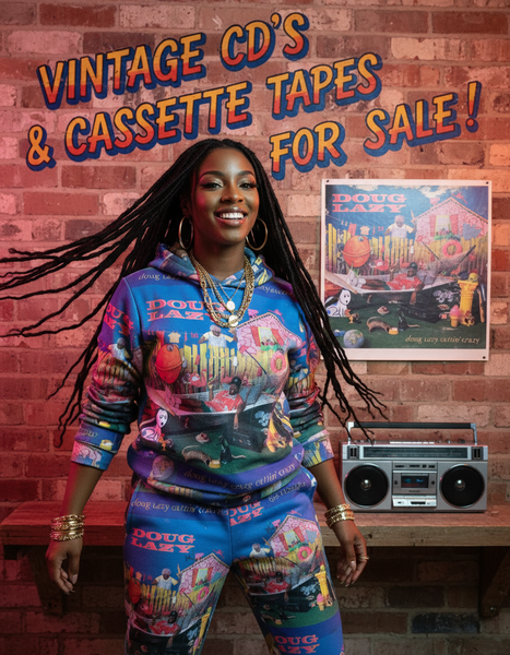 •DOUG LAZY - DOUG LAZY GETTIN’ CRAZY• ~1990 OG PRESSINGS~ (CD & CASSETTE TAPE)