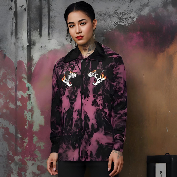 *CAMP CLOTHING CO.* ~FLYING TIGERS~ ACID WASH ZIP UP HOODIES