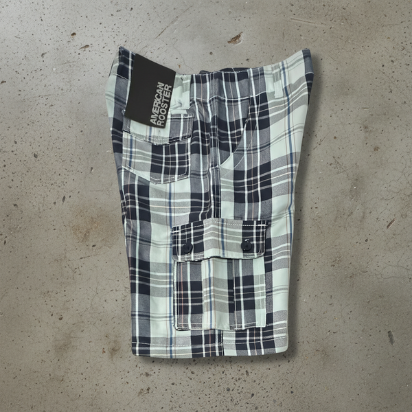 *AMERICAN ROOSTER* BOYS PLAID CARGO SHORTS (Size 10)