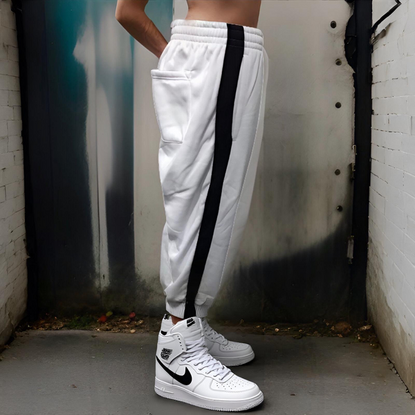 ^SEAN JOHN^ (WHITE) POLYESTER JOGGER SWEATPANTS (XB SIZED)