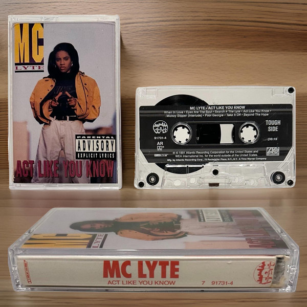 •MC LYTE - ACT LIKE YOU KNOW• ~1991 OG PRESSING~ (CASSETTE TAPE) (2)