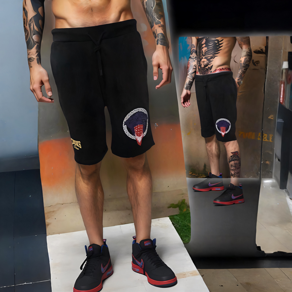 ^CROOKS & CASTLES^ (BLACK) ~KNIT~ SUMMER COTTON SHORTS FOR MEN