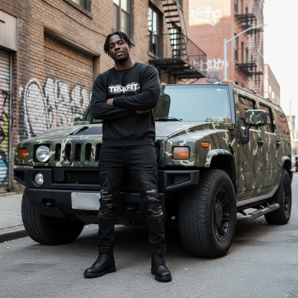 *TRUKFIT* (BLACK) ~TRUK DRIP~ CREWNECK SWEATSHIRT