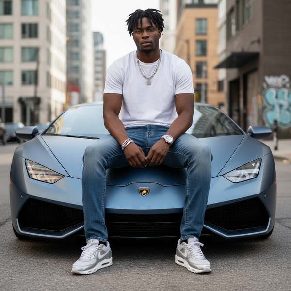 *AVIREX* (ICE BLUE) ~MEN'S DENIM JEANS~ (30 INCH x 32 INCH)