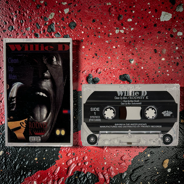 •WILLIE DEE ~ CLEAN UP MAN / RODNEY K• ~1992 OG MAXI-SINGLE~ (CASSETTE TAPE)