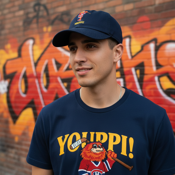 *Montreal Canadiens* ~YOUPPI~ (Mascot) adjustable dad hats by Mitchell & Ness