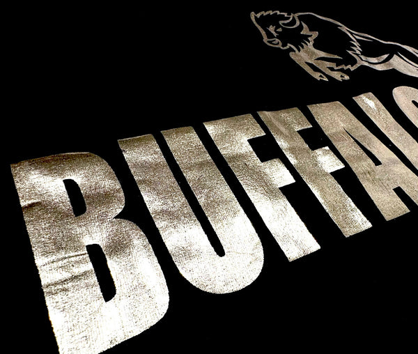 *BUFFALO* (BLACK) GOLD FOIL LOGO TEES