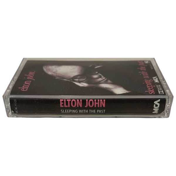 •ELTON JOHN - SLEEPING WITH THE PAST• ~1989 OG CANADIAN PRESSING~ (CASSETTE TAPE) (BLACK SHELL)
