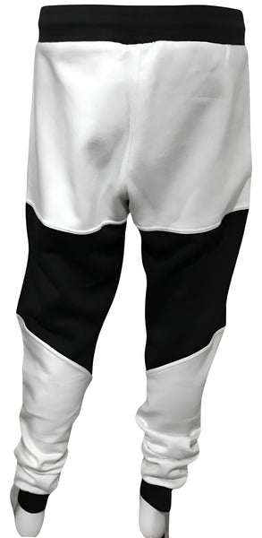 ^CHIEF V3R$@C3^ (BLACK/WHITE) JOGGER SWEATPANTS (TWO TONE) (CUT & SEW)