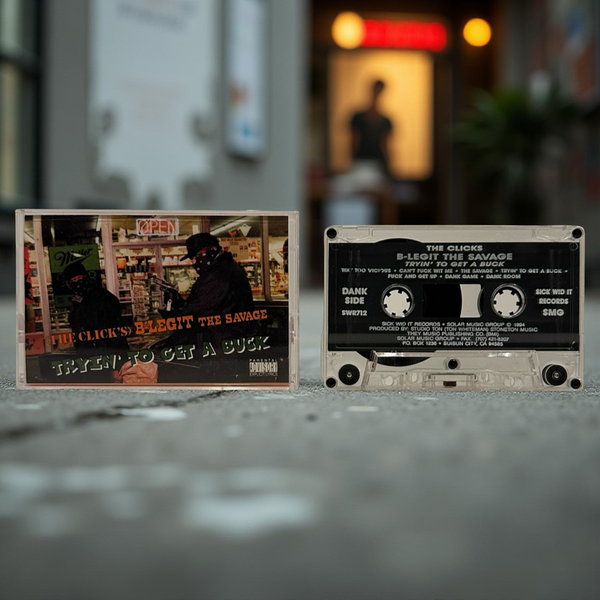 •THE CLICK’S B-LEGIT THE SAVAGE - TRYIN’ TO GET A BUCK• ~1994 OG PRESSING~ (CASSETTE TAPE)