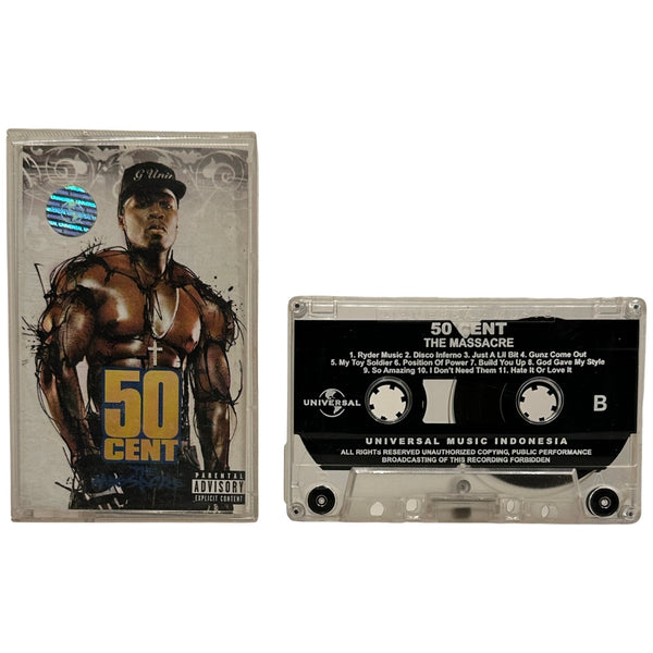 •50 CENT - THE MASSACRE• ~2005 OG PRESSINGS~ (CD & INDONESIAN CASSETTE TAPE)