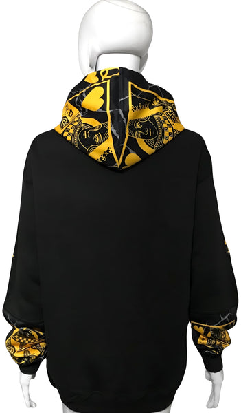 ^QUEEN OF HEARTS^ LUXURY *GOLD* PULLOVER HOODIES (CUT & SEW) (EMBROIDERED LOGO)