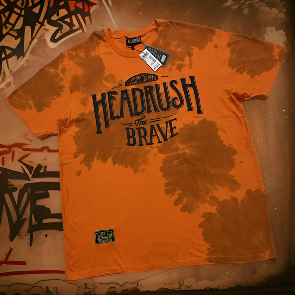 *HEADRUSH* (Orange-Wash) ~The Brave~ 3D Print Short Sleeve T-Shirts