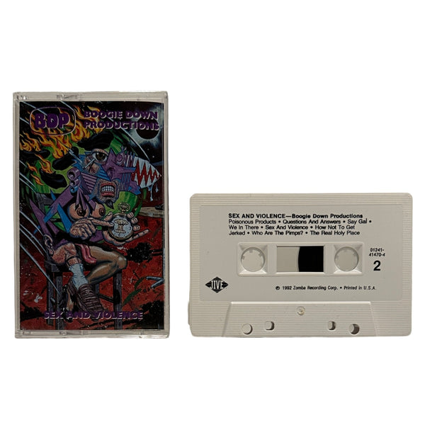 •BOOGIE DOWN PRODUCTIONS - SEX AND VIOLENCE• ~1992 OG PRESSINGS~ (CD & CASSETTE TAPE)