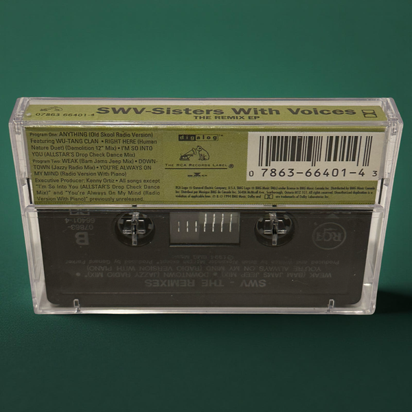 •SWV SISTERS WITH VOICES - THE REMIX EP• ~1994 OG CANADIAN PRESSING~ (CASSETTE TAPE) (HTF BLACK TAPE)