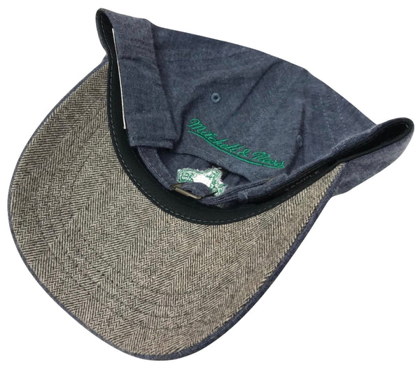 *Vancouver Canucks* soft shell curved beak strapback hats by Mitchell & Ness