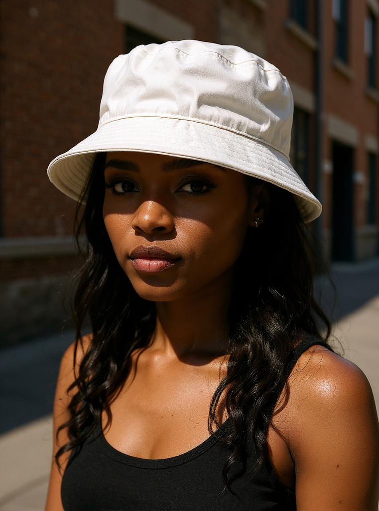 *Bucket Hat* ~Unisex~ •All White• (Small/Medium Fit)