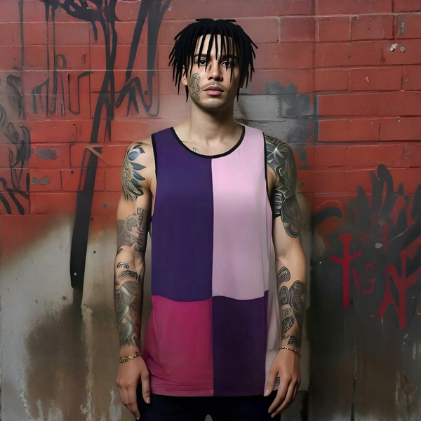 ^BLACK SCALE^ (MULTICOLOR) CUT & SEW SUMMER TANK TOP