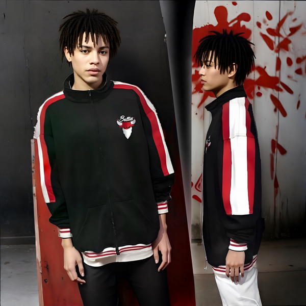 ^CHI-TOWN BULLIES^ LUXURY ZIP UP TRACK JACKETS (CUT & SEW) (EMBROIDERED LOGO)