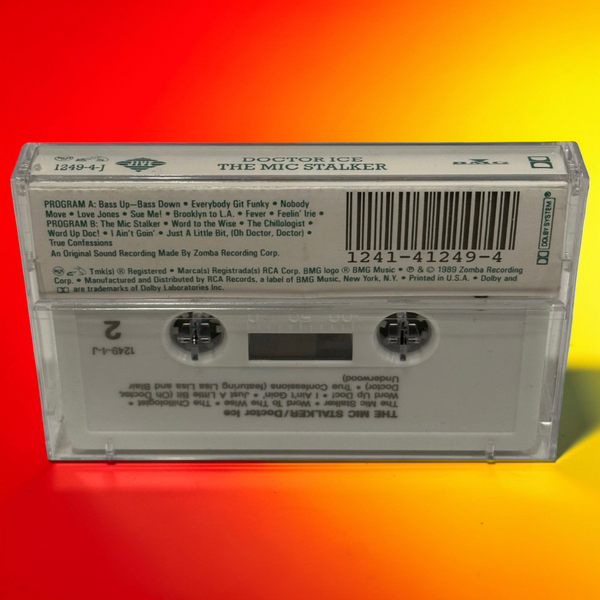 •DOCTOR ICE ~ THE MIC STALKER• ~1989 OG PRESSING~ (CASSETTE TAPE) (2)