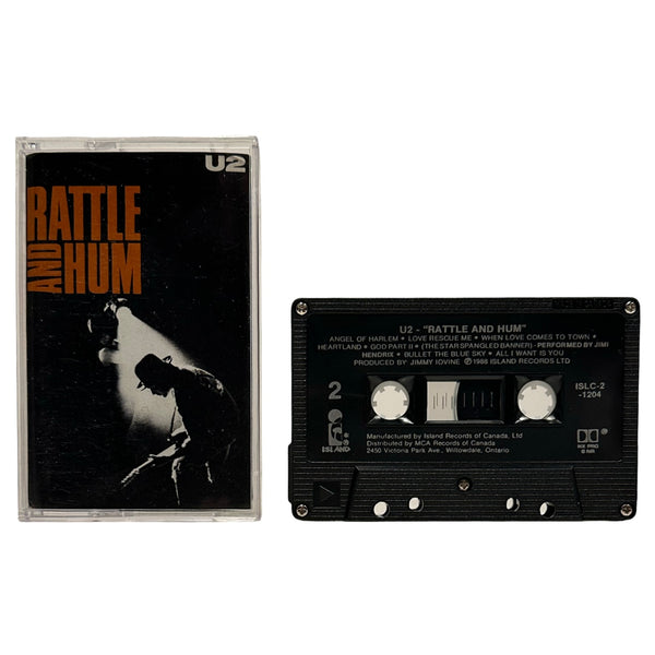 •U2 - RATTLE & HUM• ~1988 OG CANADIAN PRESSING~ (CASSETTE TAPE) (BLACK SHELL)