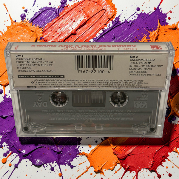 •KWAME AND A NEW BEGINNING ~ “A DAY IN THE LIFE” A POKADELIC ADVENTURE• ~1990 OG PRESSING~ (CASSETTE TAPE)