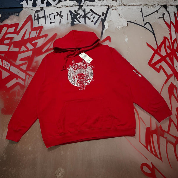 *CROOKS & CASTLES* (RED) ~BULLET BANDUSA~ PULLOVER HOODIES FOR MEN