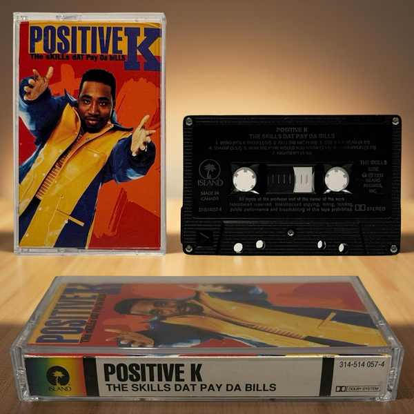 •POSITIVE K - THE SKILLS DAT PAY DA BILLS• ~1992 OG CANADIAN PRESSING~ (CASSETTE TAPE)