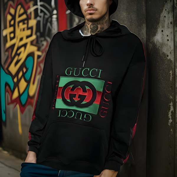 ^GVCC!^ (BLACK-MULTI) LUXURY EMBROIDERED PULLOVER HOODIES