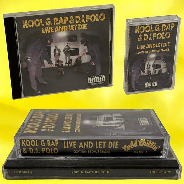 •KOOL G RAP & D.J. POLO - LIVE AND LET DIE• ~1992 OG PRESSINGS~ (CD & CASSETTE TAPE)