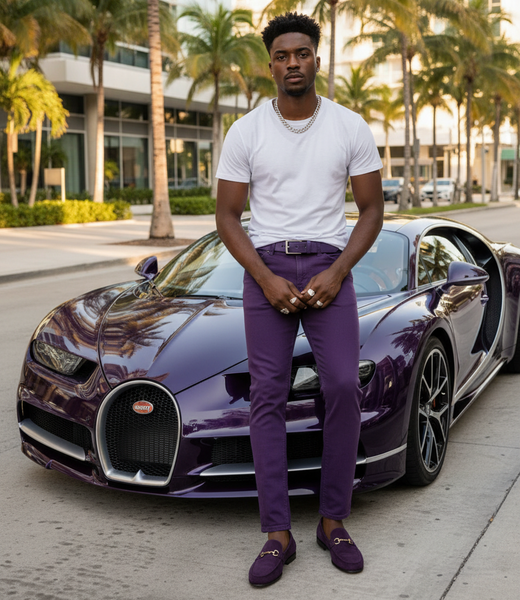 *VICTORIOUS* (PURPLE) ~SKINNY FIT~ •DENIM FOR MEN•