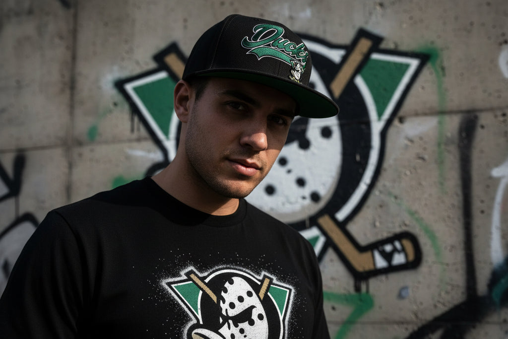 *Anaheim Mighty Ducks* snapback hats by Mitchell & Ness