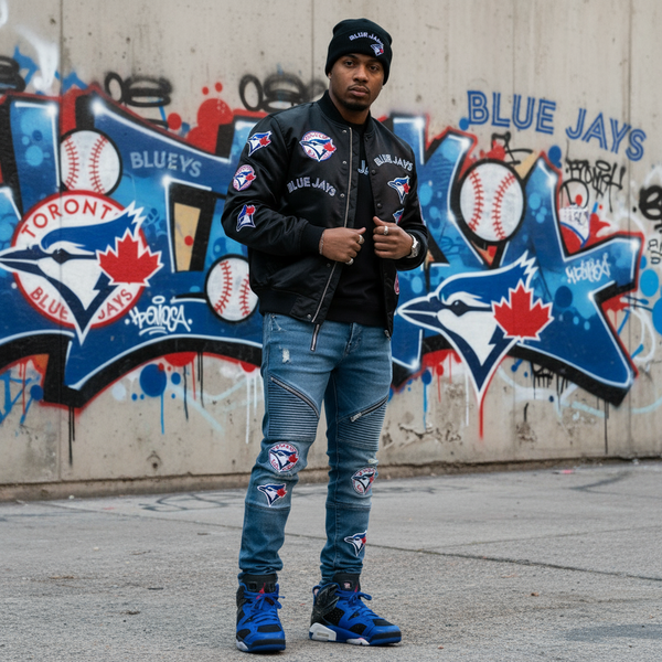 *TORONTO BLUE JAYS* ~2 in 1~ balaclava / Beanie by Mitchell & Ness