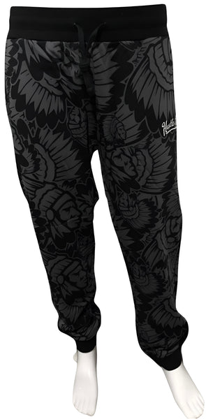 ^HUSTLE GANG^ (BLACK) ~PROMINENT~ KNIT SWEATPANTS