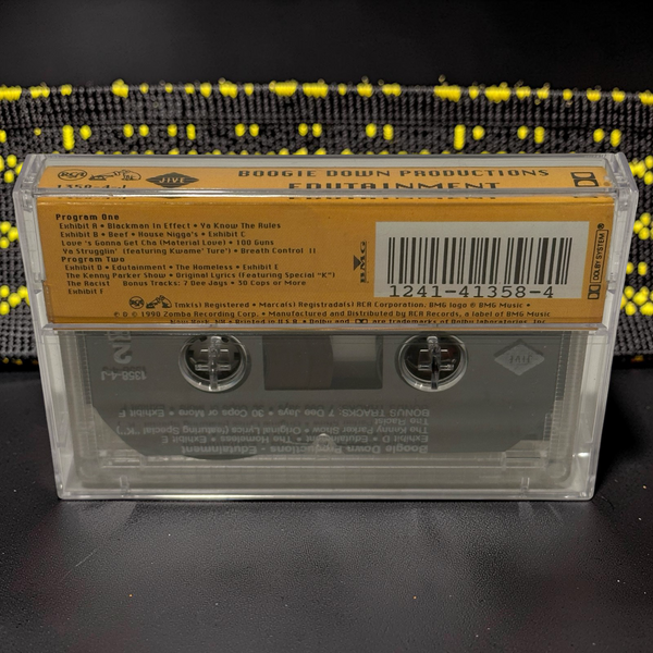 •BOOGIE DOWN PRODUCTIONS ~ EDUTAINMENT• ~1990 OG PRESSING~ (CASSETTE TAPE) (3)