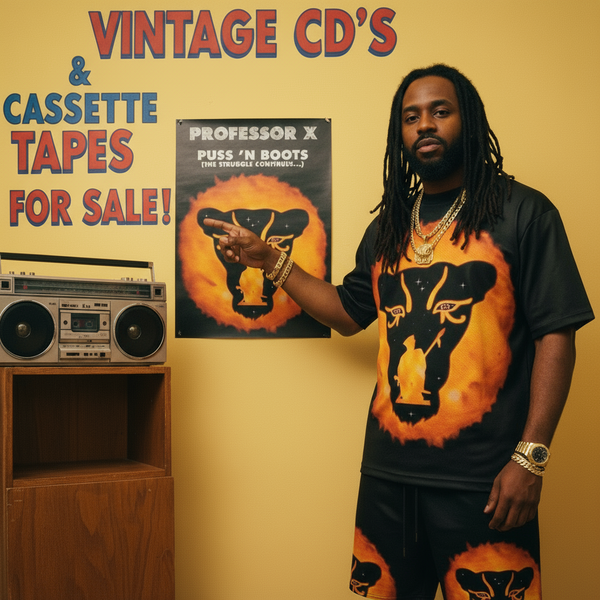 •PROFESSOR X ~ PUSS ‘N BOOTS• ~THE STRUGGLE CONTINUES~ (1993 OG PRESSING) (CASSETTE TAPE) (2)