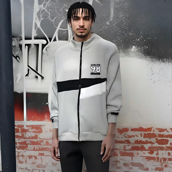 ^SEAN JOHN^ (GREY-MULTI) POLYESTER ZIP UP TRACK JACKETS (XB SIZED)