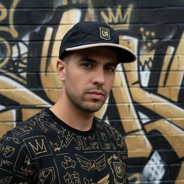 *Los Angeles Football Club* curved beak buckleback hat by Mitchell & Ness