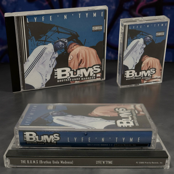 •THE B.U.M.S. - LYFE ‘N’ TYME• ~1995 OG PRESSINGS~ (CD & CANADIAN BLACK SHELL CASSETTE TAPE)