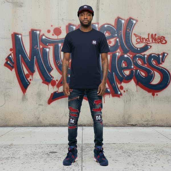 *Mitchell & Ness* curved beak soft shell buckleback hats