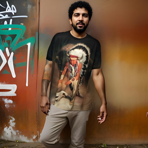 ^NATIVE AMERICAN^ ~FULL PRINT~ LIGHTWEIGHT SUMMER TEES