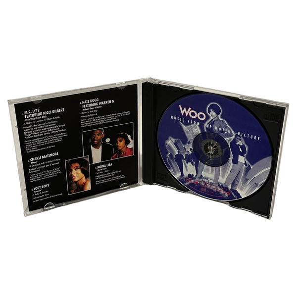 •WOO - MUSIC FROM THE MOTION PICTURE• ~1998 OG PRESSINGS~ (CD & CASSETTE TAPE)