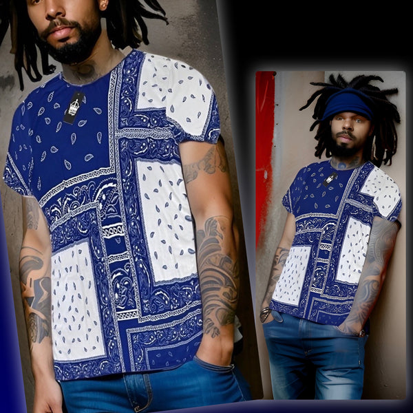 ^BLUE BANDANA^ LUXURY TEES BY OUTFIT KINGS (LIMITED)