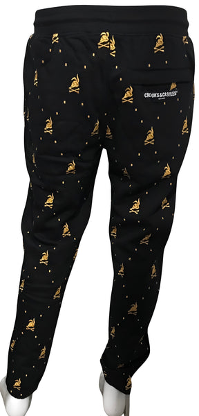 ^CROOKS & CASTLES^ (BLACK) ~SKULL BUNNY~ JOGGER SWEATPANTS