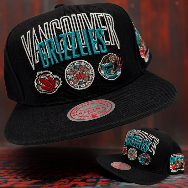 *Vancouver Grizzlies* snapback hats by Mitchell & Ness