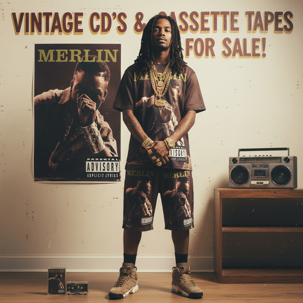 •MERLIN - MERLIN• ~1992 OG PRESSING~ (CASSETTE TAPE) (UK HIP-HOP)