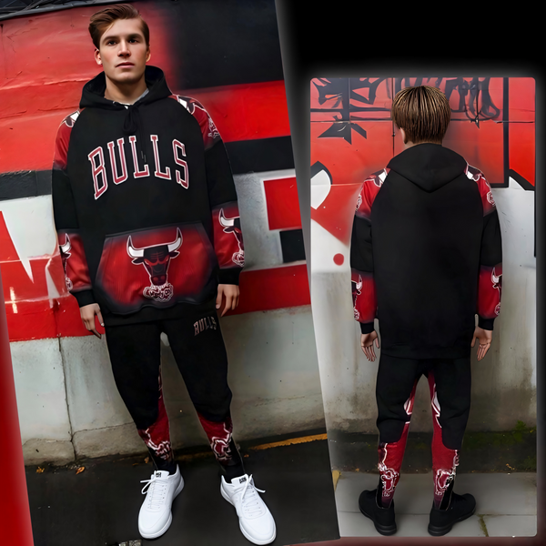 ^BULLS^ (WINDY CITY) *CUT & SEW* LUXURY JOGGER SWEATSUITS