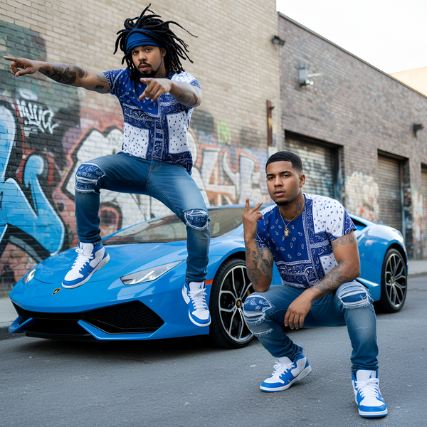 *BLUE BANDANA* LUXURY TEES BY OUTFIT KINGS (LIMITED)