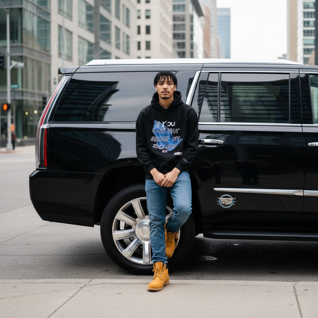 *BIGGY THREADS* (BLACK) •23 PRAYING HANDS• ~PULLOVER HOODIE~